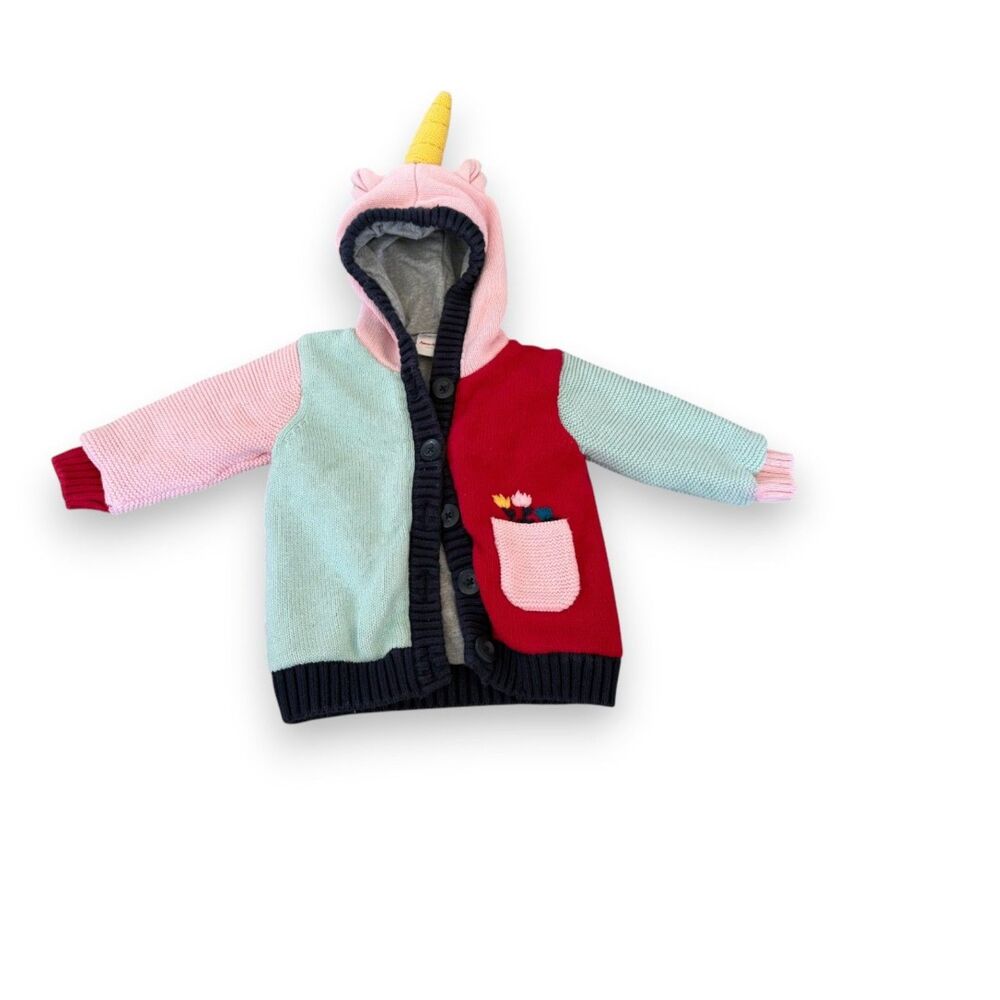 Hanna Andersson Unicorn Hooded Sweater 12-18 Months
